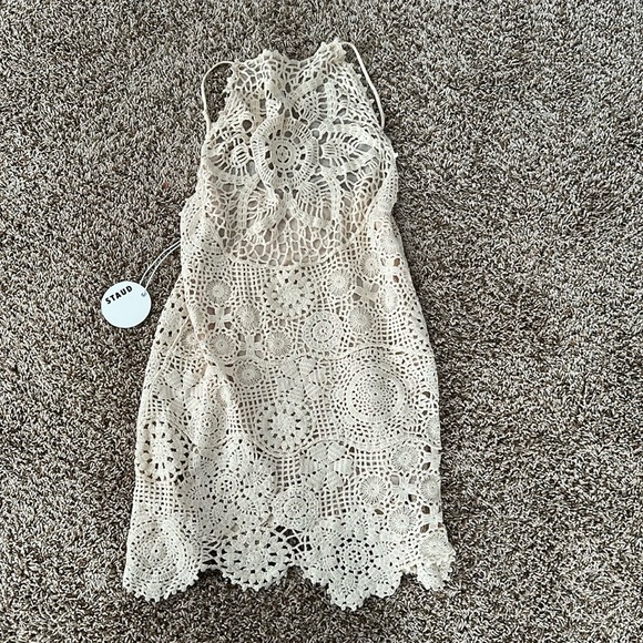 Staud Whimsy dress-cream NWT sz M/L